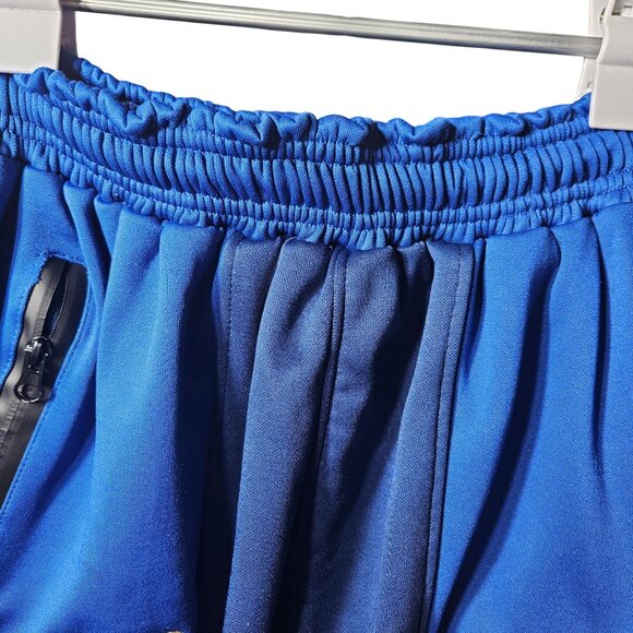 Blue & Black Athletic Joggers With Embroidered Dragon & "E" Design XS Size Elast - Picture 4 of 5